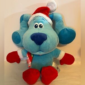 NICKELODEON BLUE’S‎ CLUES & YOU DOG CHRISTMAS PLUSH SANTA TOY NICK JR NWOT